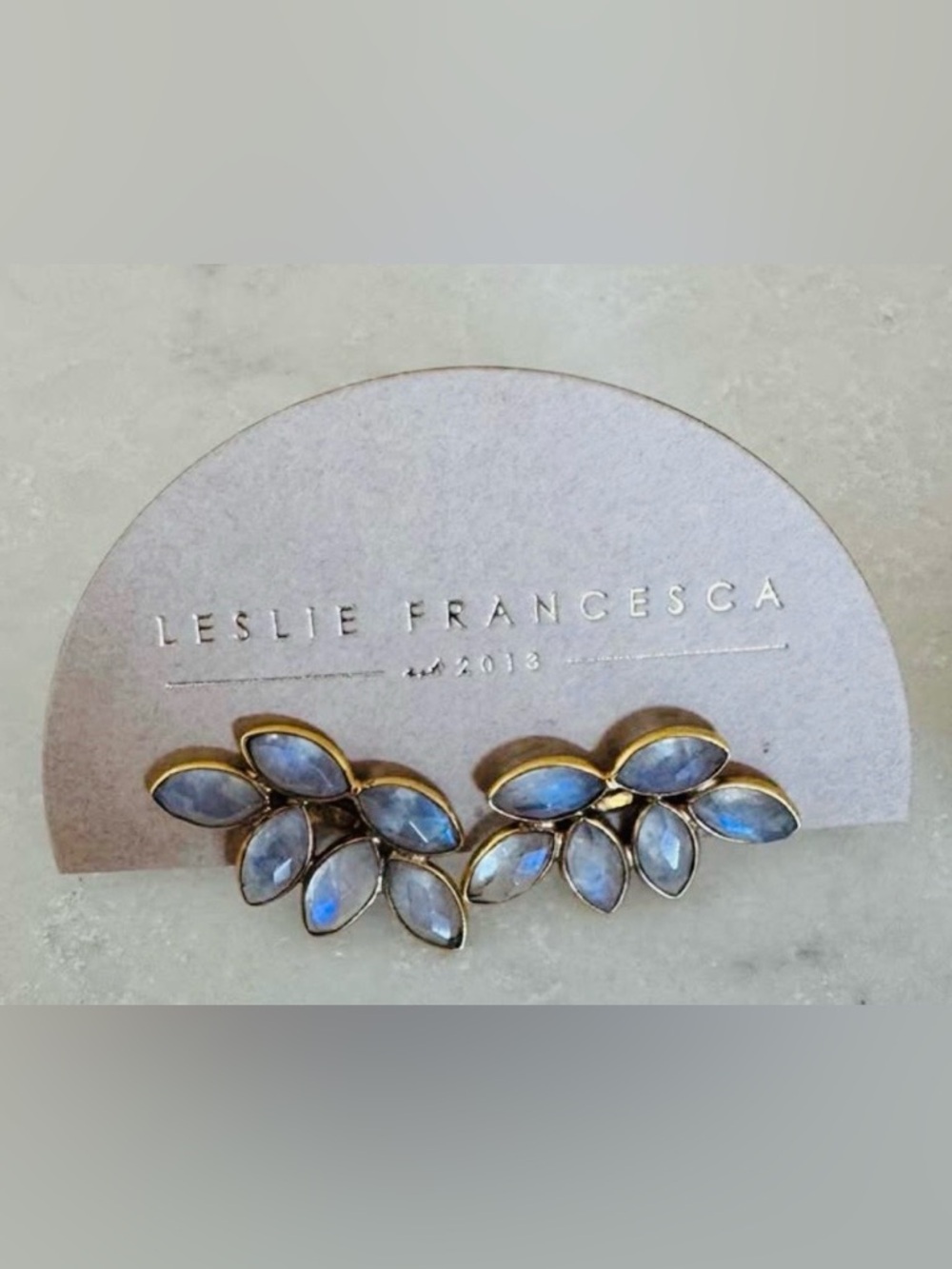 Leslie Francesca leaf earrings NWT